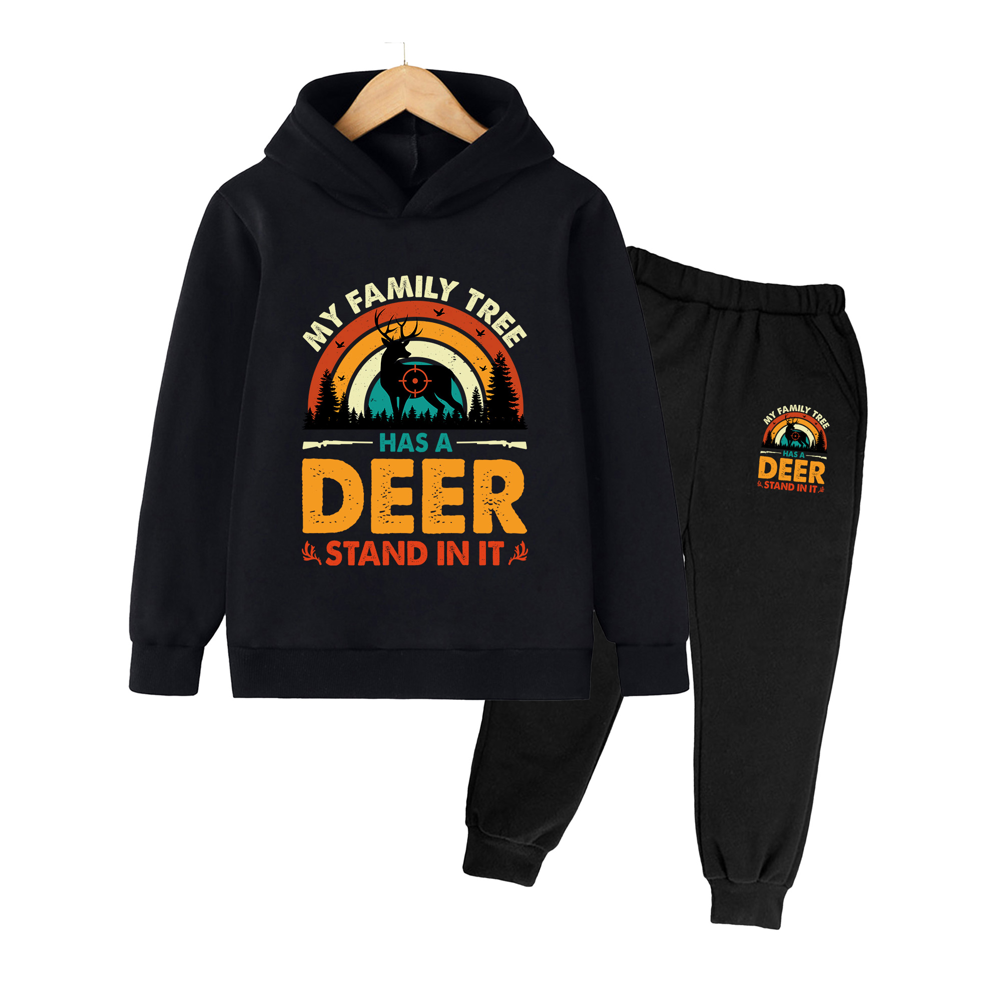Hunting Outdoor Boys - Conjunto de Moletom e Calça para