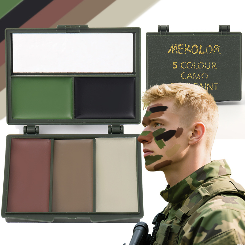 Camo Face Paint - Kit de pintura facial compac de