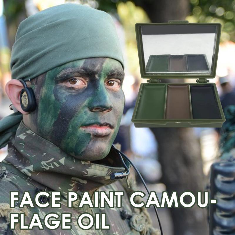 Camo Face Paint - 3 cores fãs do exército cs
