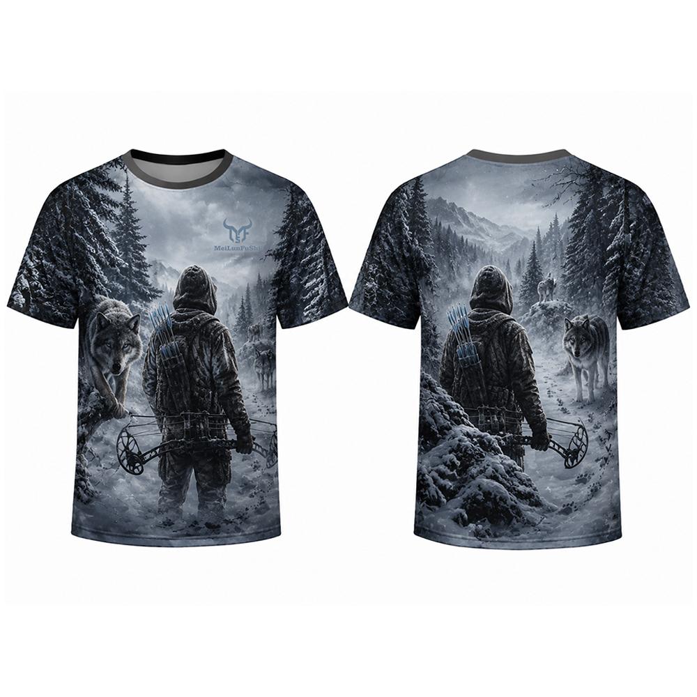 Camiseta Gótica com Estampa 3D - Outdoor Hunting Graphic Tees avaliação e preço