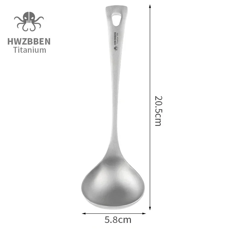HWZBBEN-Colheres De Sopa De Ti - Outdoor Hunting Kitchen avaliação e preço