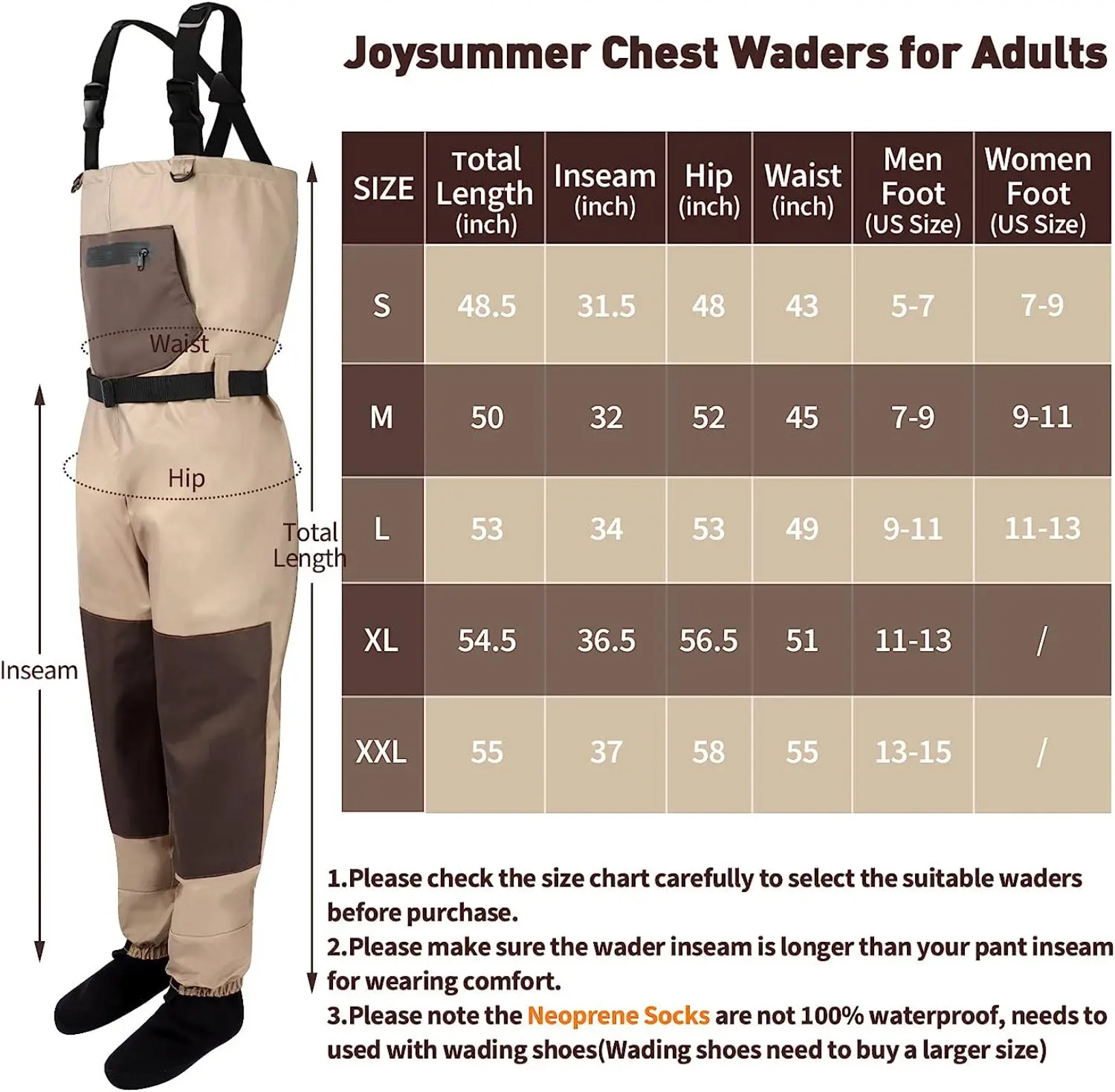 Goture Waders de Pesca com 3 C - Hunting Fishing Outdoor avaliação e preço