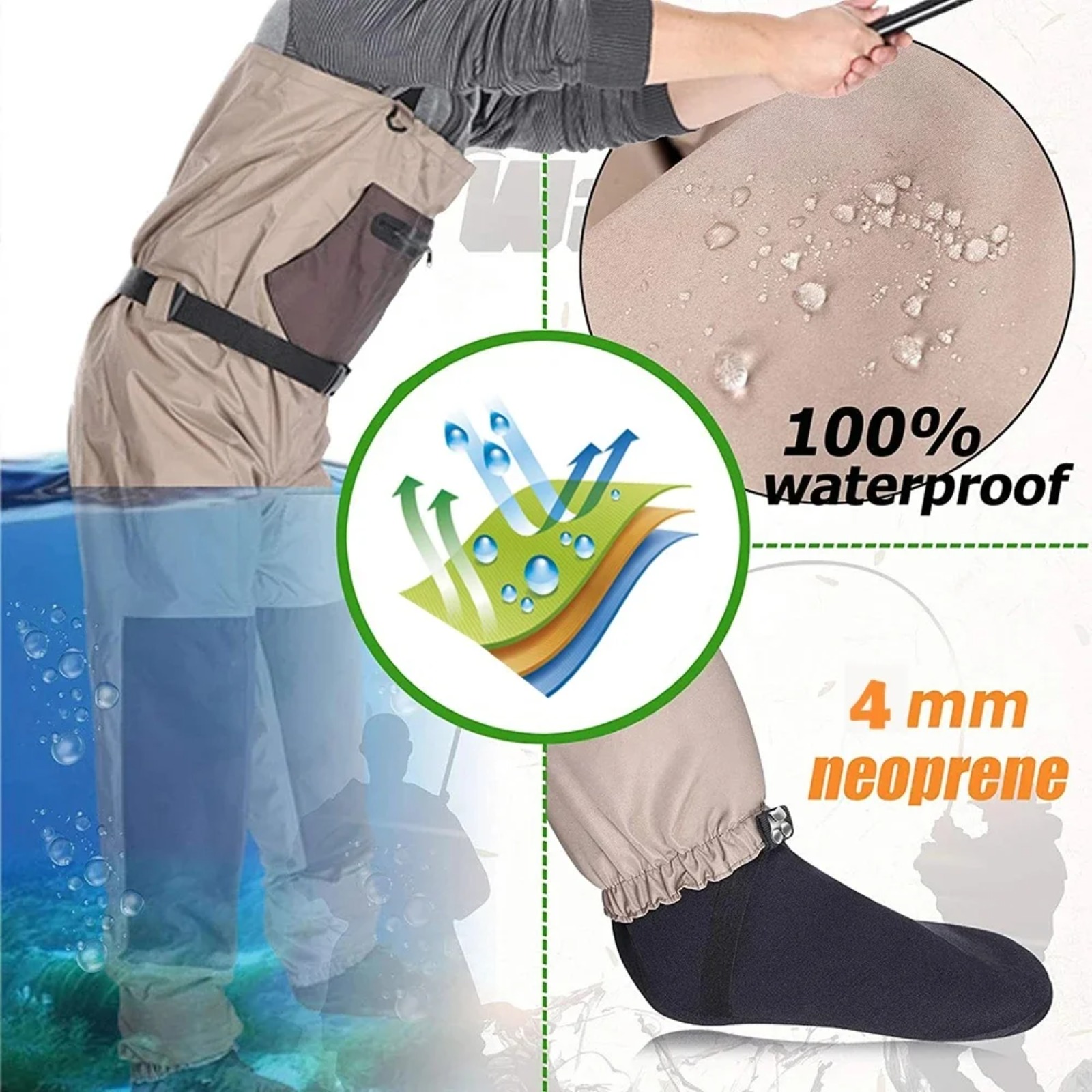 Goture Waders de Pesca com 3 C - Hunting Fishing Outdoor avaliação e preço