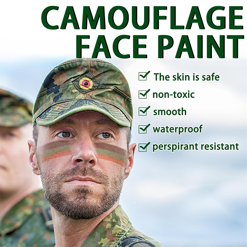 6 pçs camo pintura facial 3 co - Camo Face Paint avaliação e preço