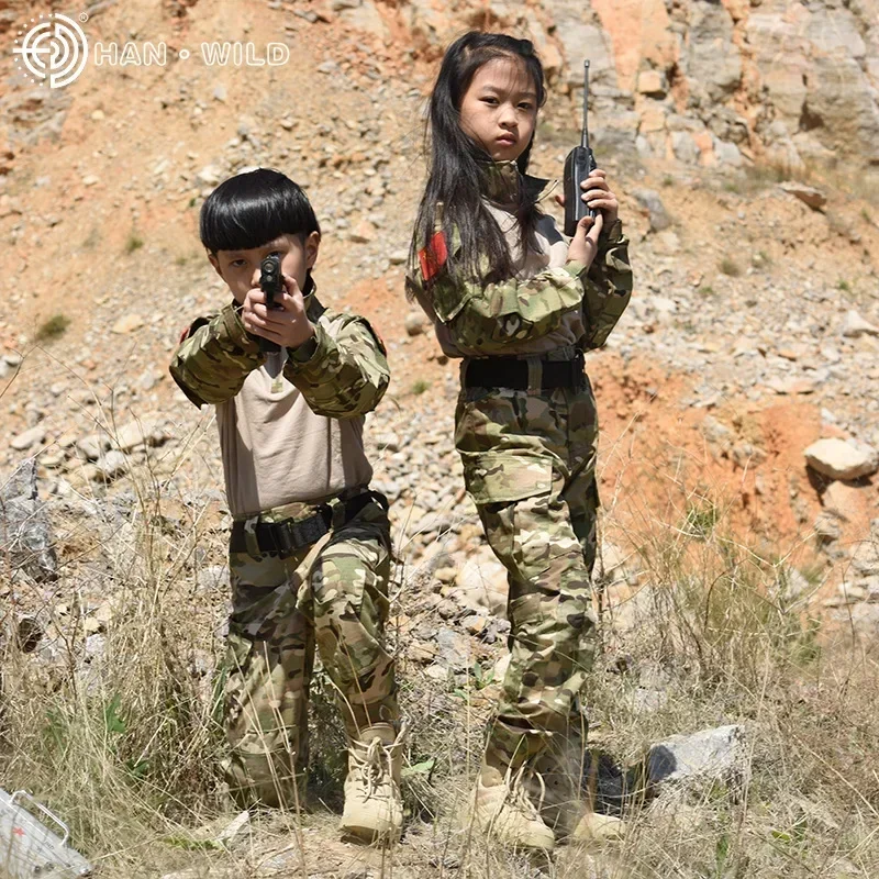 Crianças uniforme tático conju - Hunting Outdoor Boys avaliação e preço