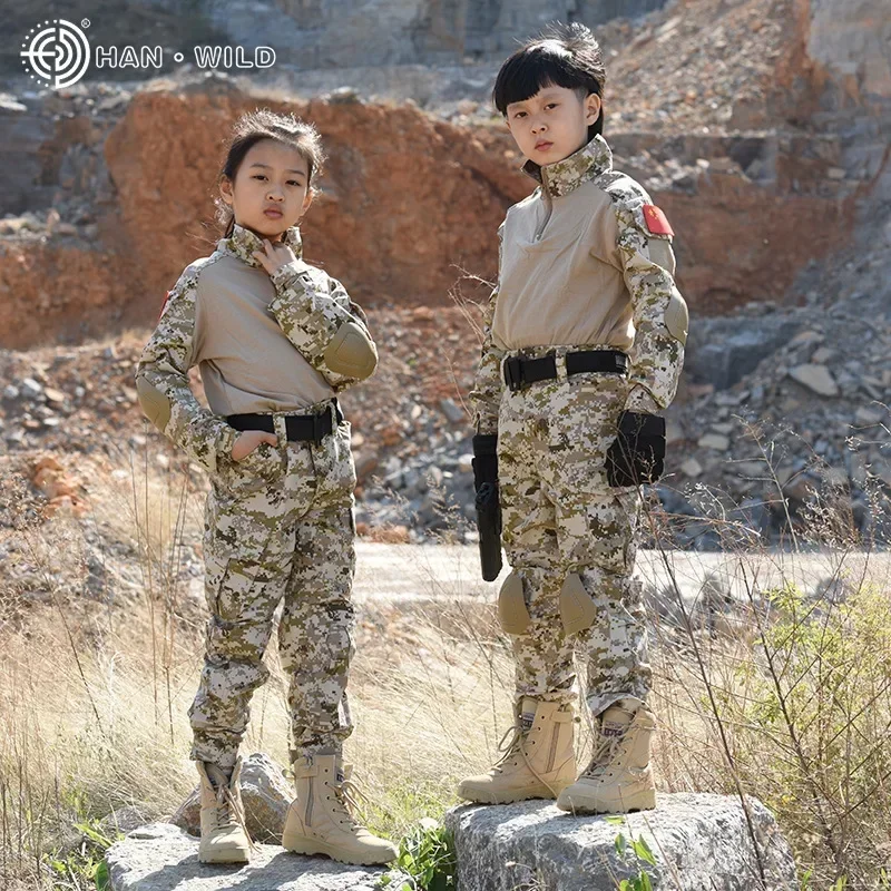 Crianças uniforme tático conju - Hunting Outdoor Boys avaliação e preço